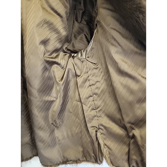 Westren Furs Long Haired BEAVER fur jacket Women's M/L dark brown - Picture 5 of 7